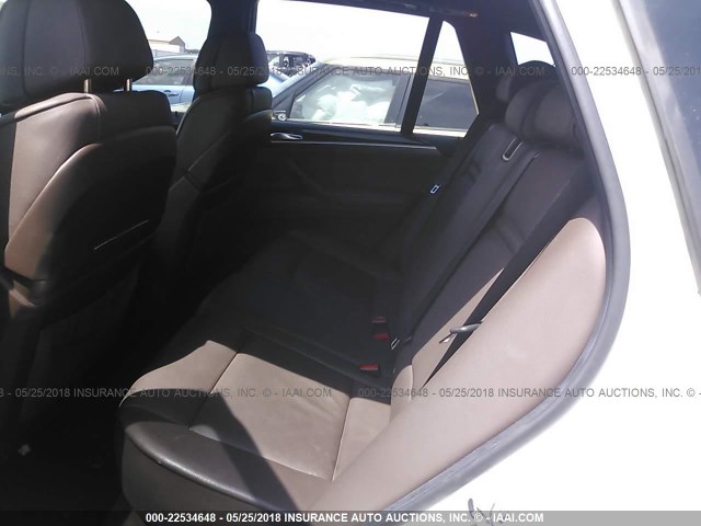 5UXFE83579L310349 - 2009 BMW X5 XDRIVE48I WHITE photo 8