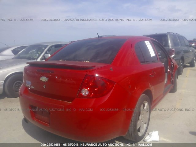 1G1AM58B987246777 - 2008 CHEVROLET COBALT SPORT RED photo 4