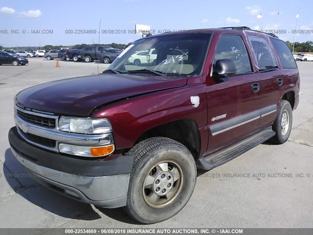 1GNEC13Z93J297725 - 2003 CHEVROLET TAHOE C1500 MAROON photo 2