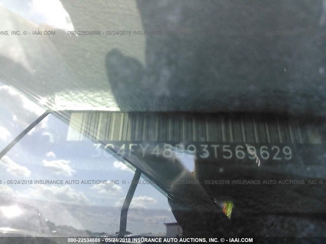 3C4FY48B93T569629 - 2003 CHRYSLER PT CRUISER CLASSIC 青色 照片 9