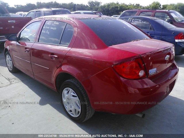 1G1AK58F487151620 - 2008 CHEVROLET COBALT LS RED photo 3