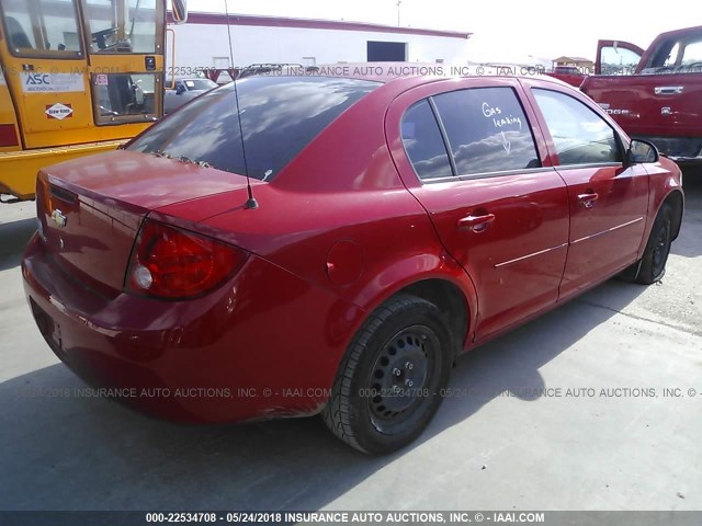 1G1AK58F487151620 - 2008 CHEVROLET COBALT LS RED photo 4