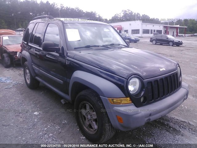 1J4GL48K45W597123 - 2005 JEEP LIBERTY SPORT 黑色 照片 1