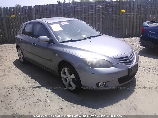 JM1BK343341178672 - 2004 MAZDA 3 HATCHBACK GRAY photo 1