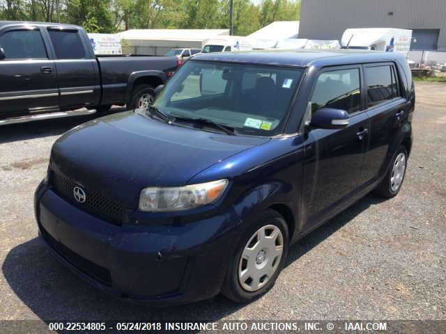 JTLKE50E181011795 - 2008 TOYOTA SCION XB BLUE photo 2