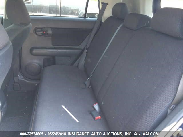 JTLKE50E181011795 - 2008 TOYOTA SCION XB BLUE photo 8