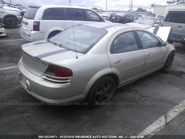 1B3EL46X16N150706 - 2006 DODGE STRATUS SXT GOLD photo 4