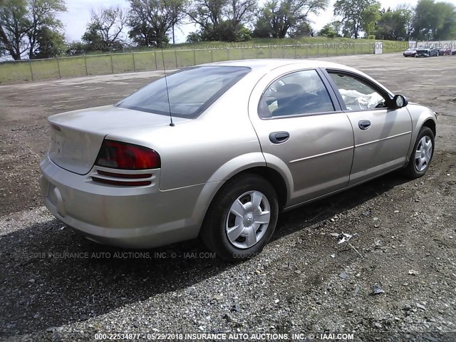 1B3EL36X04N336177 - 2004 DODGE STRATUS SE GOLD photo 4