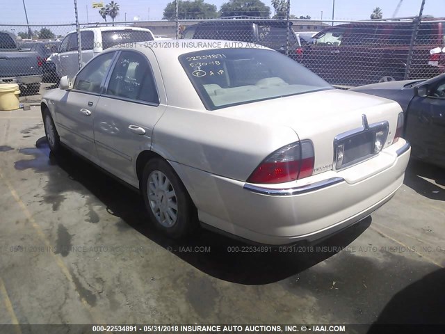 1LNHM86S23Y678961 - 2003 LINCOLN LS CREAM photo 3