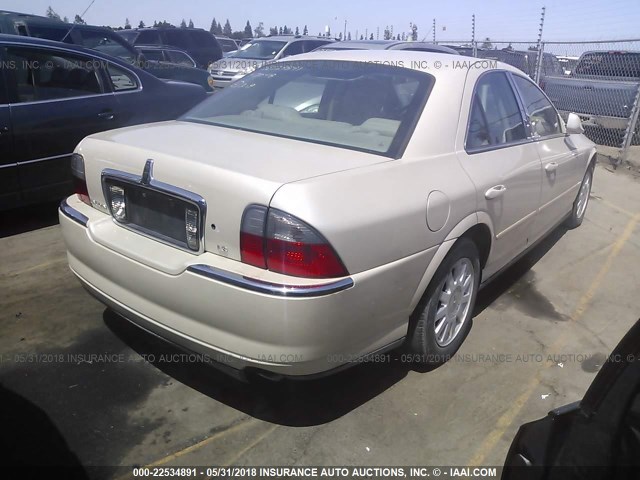1LNHM86S23Y678961 - 2003 LINCOLN LS CREAM photo 4