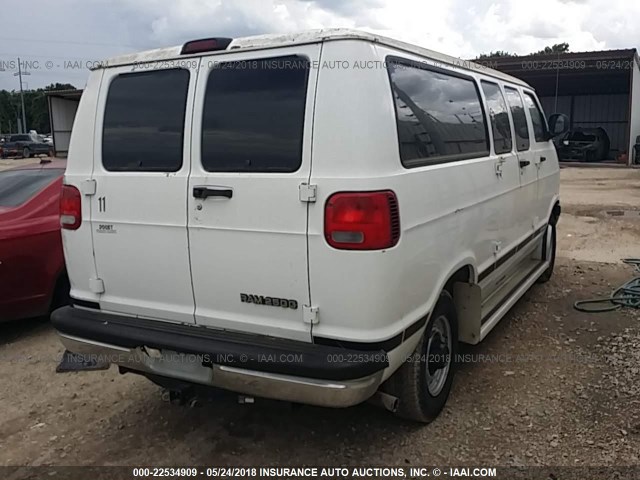 2B4JB25Y02K100476 - 2002 DODGE RAM WAGON B2500 WHITE photo 4