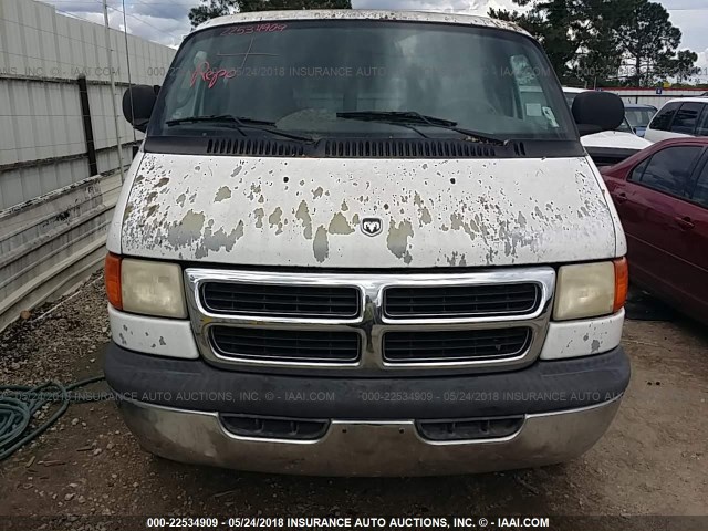 2B4JB25Y02K100476 - 2002 DODGE RAM WAGON B2500 WHITE photo 6