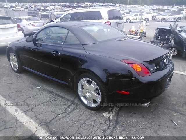 JTHFN48Y520022493 - 2002 LEXUS SC 430 BLACK photo 3