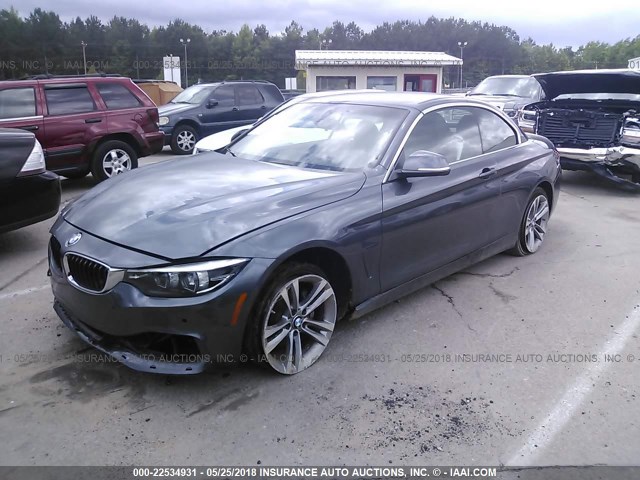 WBA4Z3C55JEA31698 - 2018 BMW 430XI GRAY photo 2