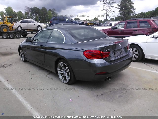 WBA4Z3C55JEA31698 - 2018 BMW 430XI GRAY photo 3