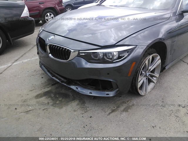 WBA4Z3C55JEA31698 - 2018 BMW 430XI GRAY photo 6