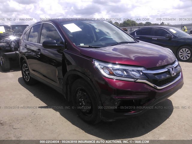 2HKRM3H44GH529405 - 2016 HONDA CR-V SE RED photo 1