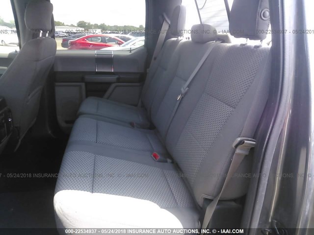 1FTEW1EF6GKF47148 - 2016 FORD F150 SUPERCREW GRAY photo 8