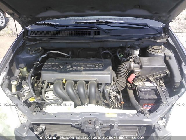 2T1KR32E15C368600 - 2005 TOYOTA COROLLA MATRIX XR GRAY photo 10