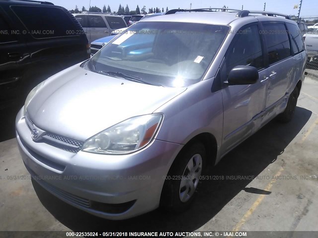 5TDZA23C24S219356 - 2004 TOYOTA SIENNA CE/LE GRAY photo 2