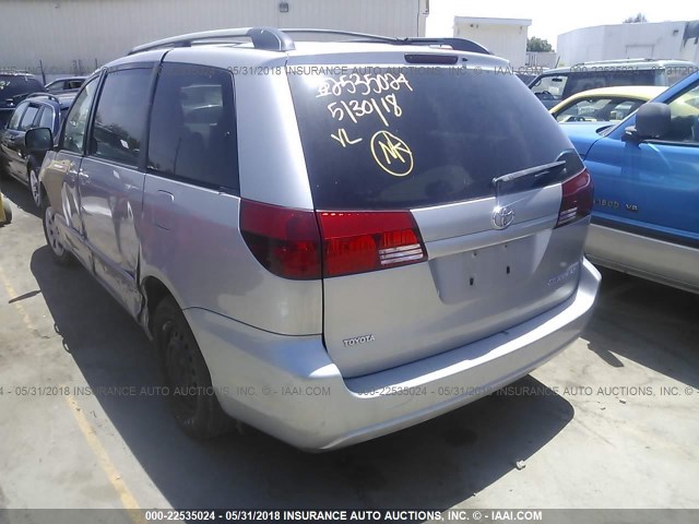 5TDZA23C24S219356 - 2004 TOYOTA SIENNA CE/LE GRAY photo 3