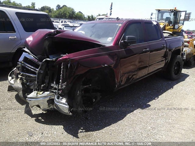 3GCUKREC7EG371162 - 2014 CHEVROLET SILVERADO K1500 LT MAROON photo 2