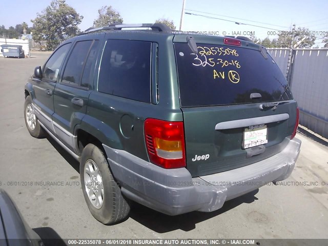 1J4G258S2XC732919 - 1999 JEEP GRAND CHEROKEE LAREDO GREEN photo 3