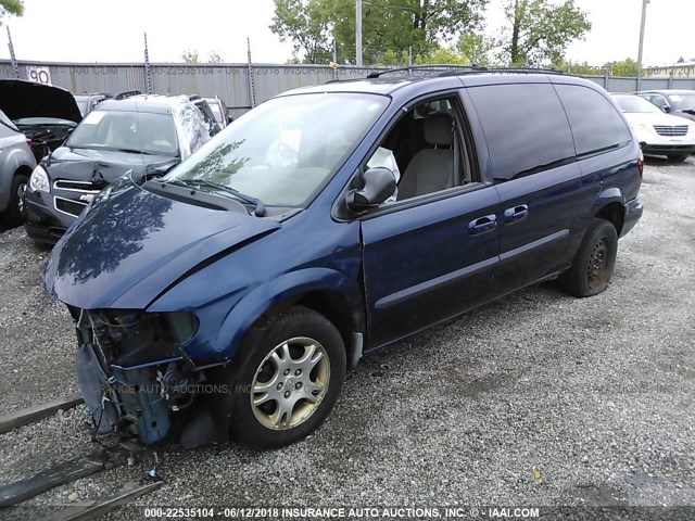 2D4GP44L63R115723 - 2003 DODGE GRAND CARAVAN SPORT BLUE photo 2