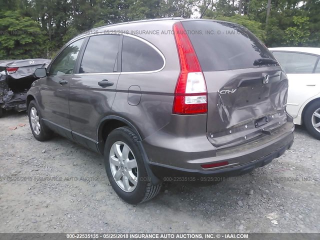 5J6RE3H44BL009832 - 2011 HONDA CR-V SE BROWN photo 3