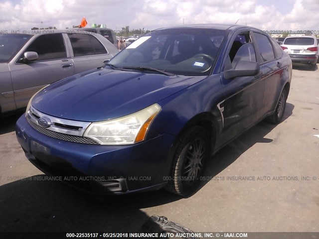 1FAHP35N48W163771 - 2008 FORD FOCUS SE/SEL/SES BLUE photo 2