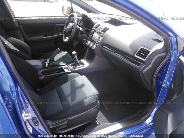 JF1VA1E61H9838900 - 2017 SUBARU WRX PREMIUM BLUE photo 5