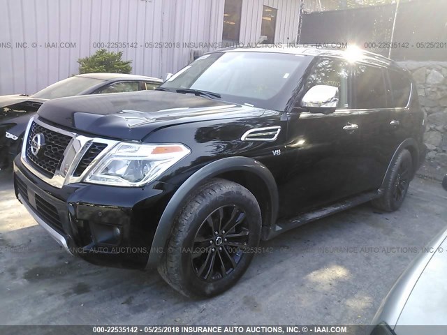 JN8AY2NE9H9706974 - 2017 NISSAN ARMADA PLATINUM BLACK photo 2