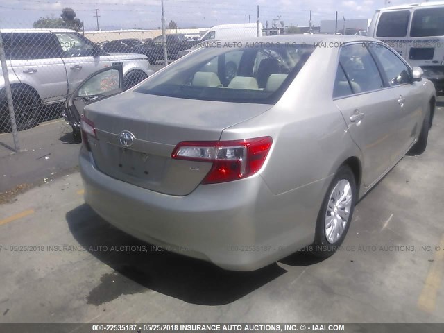 4T4BF1FK6ER381568 - 2014 TOYOTA CAMRY L/SE/LE/XLE GOLD photo 4