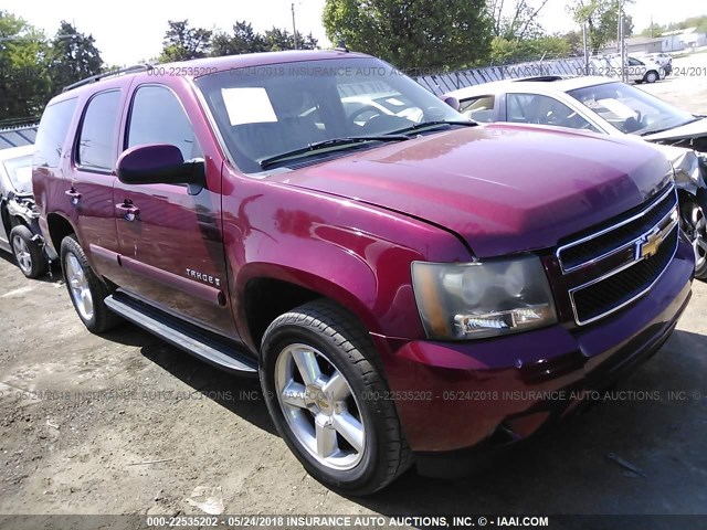 1GNFK13087J180491 - 2007 CHEVROLET TAHOE K1500 BURGUNDY photo 1