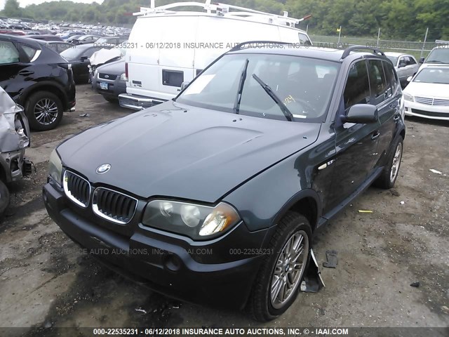 WBXPA73404WC41195 - 2004 BMW X3 2.5I GRAY photo 2