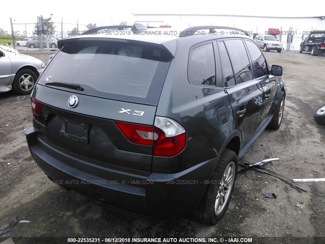 WBXPA73404WC41195 - 2004 BMW X3 2.5I GRAY photo 4