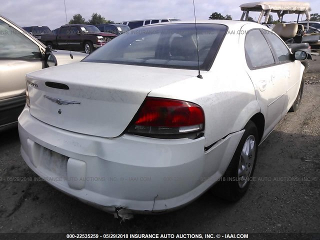 1C3EL46XX4N388134 - 2004 CHRYSLER SEBRING LX WHITE photo 4