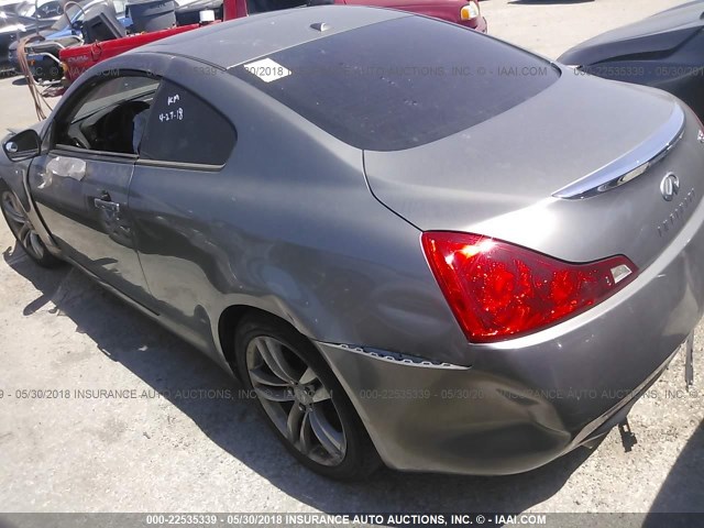 JNKCV64E88M120218 - 2008 INFINITI G37 JOURNEY/SPORT GRAY photo 3