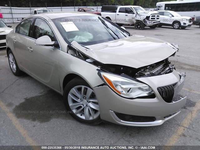2G4GK5EX1E9189102 - 2014 BUICK REGAL GOLD photo 1
