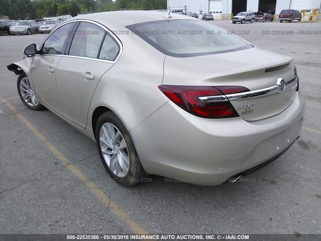 2G4GK5EX1E9189102 - 2014 BUICK REGAL GOLD photo 3