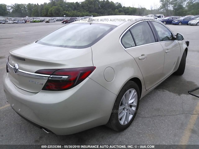 2G4GK5EX1E9189102 - 2014 BUICK REGAL GOLD photo 4