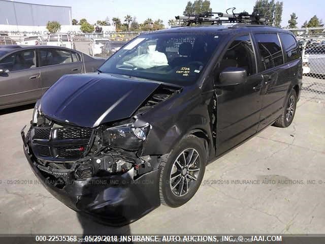 2C4RDGEG8GR265565 - 2016 DODGE GRAND CARAVAN R/T GRAY photo 2