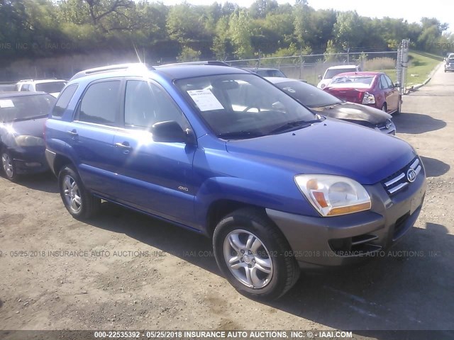 KNDJE723577449827 - 2007 KIA SPORTAGE EX/LX BLUE photo 1