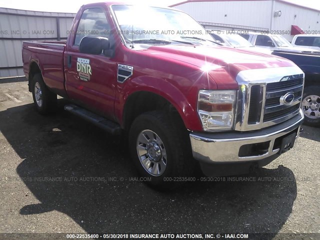 1FTNF21598ED99550 - 2008 FORD F250 SUPER DUTY RED photo 1