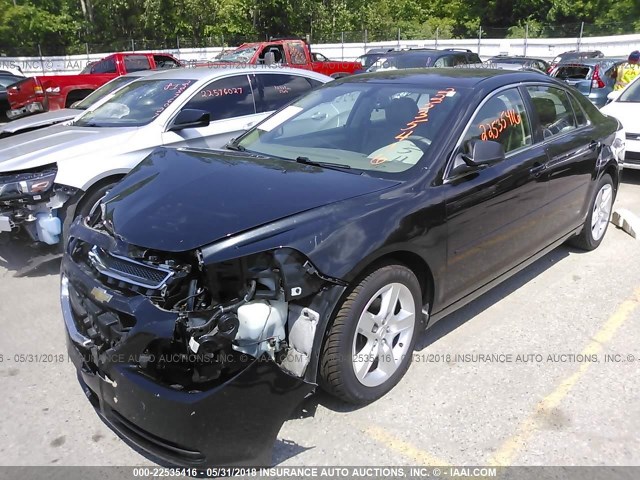 1G1ZB5E02CF153741 - 2012 CHEVROLET MALIBU LS BLACK photo 2
