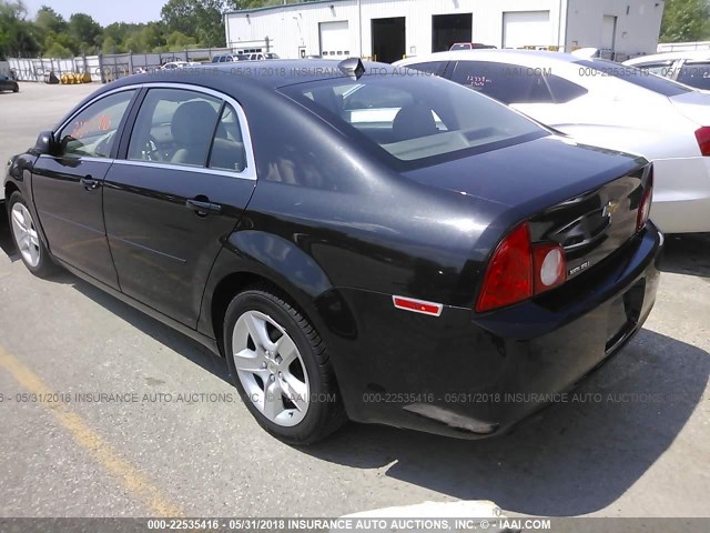 1G1ZB5E02CF153741 - 2012 CHEVROLET MALIBU LS BLACK photo 3