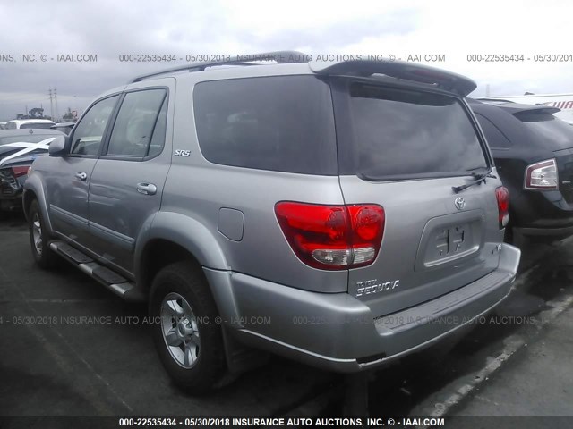 5TDZT34A25S252095 - 2005 TOYOTA SEQUOIA SR5 SILVER photo 3