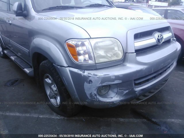 5TDZT34A25S252095 - 2005 TOYOTA SEQUOIA SR5 SILVER photo 6