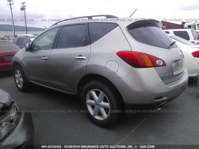 JN8AZ18W29W107414 - 2009 NISSAN MURANO S/SL/LE SILVER photo 3