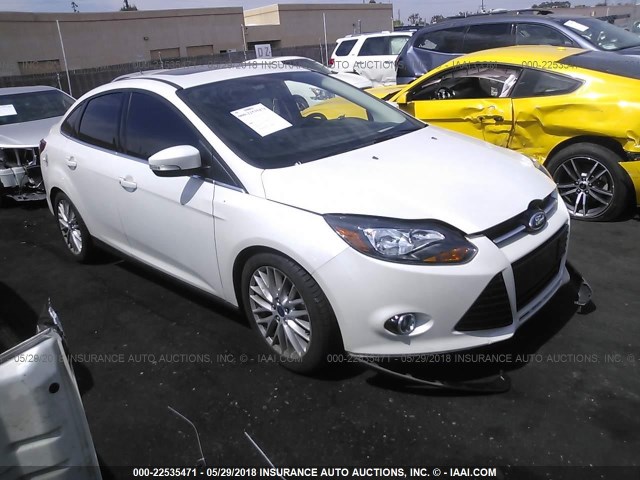 1FADP3J21EL421185 - 2014 FORD FOCUS TITANIUM WHITE photo 1